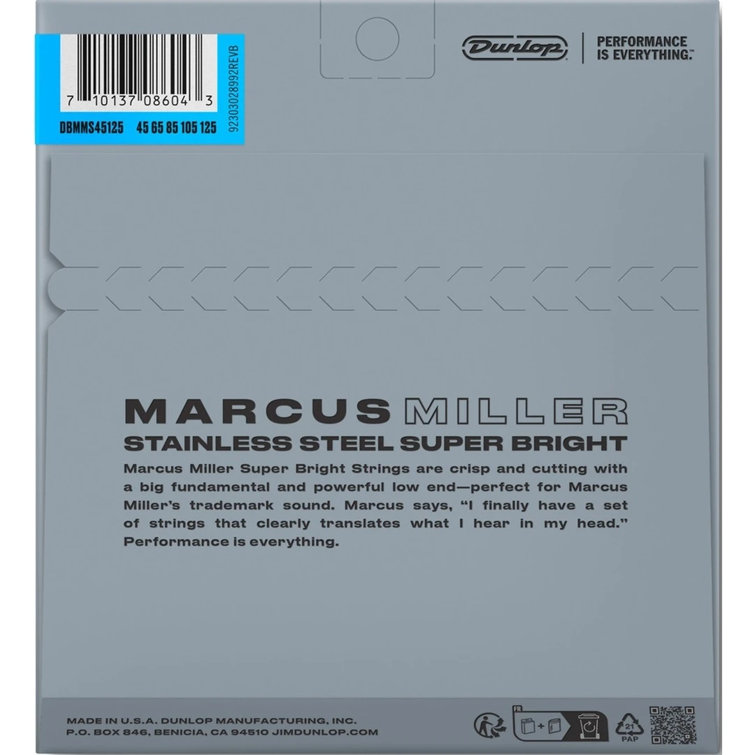 Струны для бас-гитары Dunlop DBMMS45125 45-125