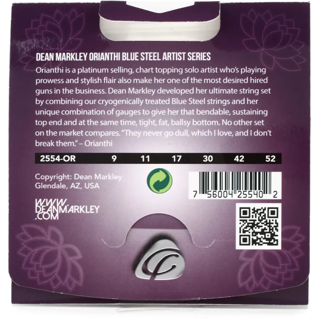 Струны для электрогитары Dean Markley 2554-OR Artist Series Orianthi 9-52