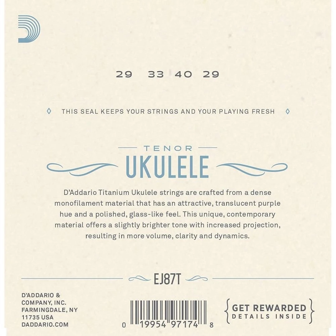 Струны для укулеле D’Addario EJ87T