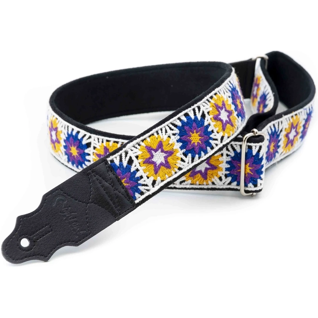 Ремень для гитары RightOn Straps Standard Plus Crochet White