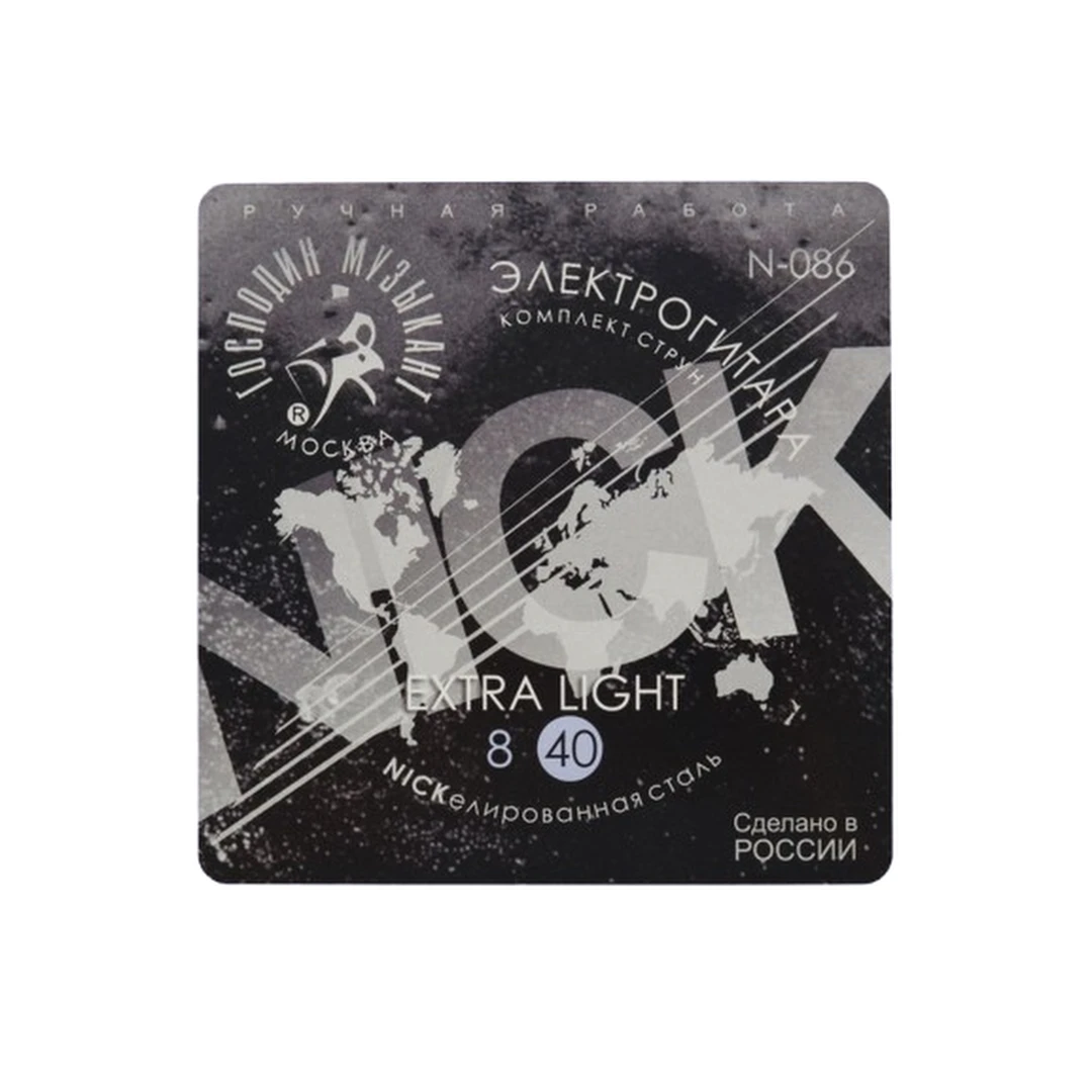 Струны для электрогитары Господин Музыкант N-086 Nick 8-40