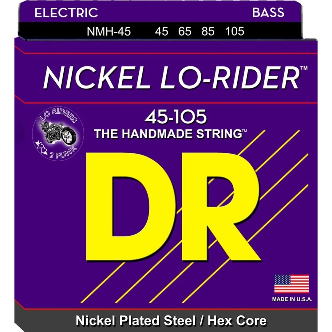 Струны для бас-гитары DR Nickel Lo-Rider NMH-45 45-105