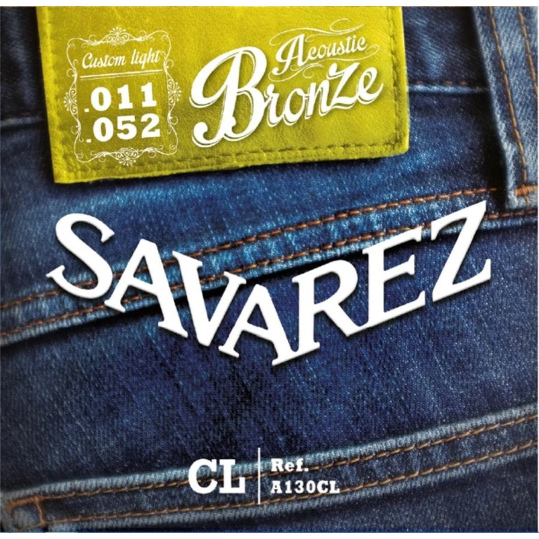 Струны для акустической гитары Savarez A130CL Acoustic Bronze 11-52
