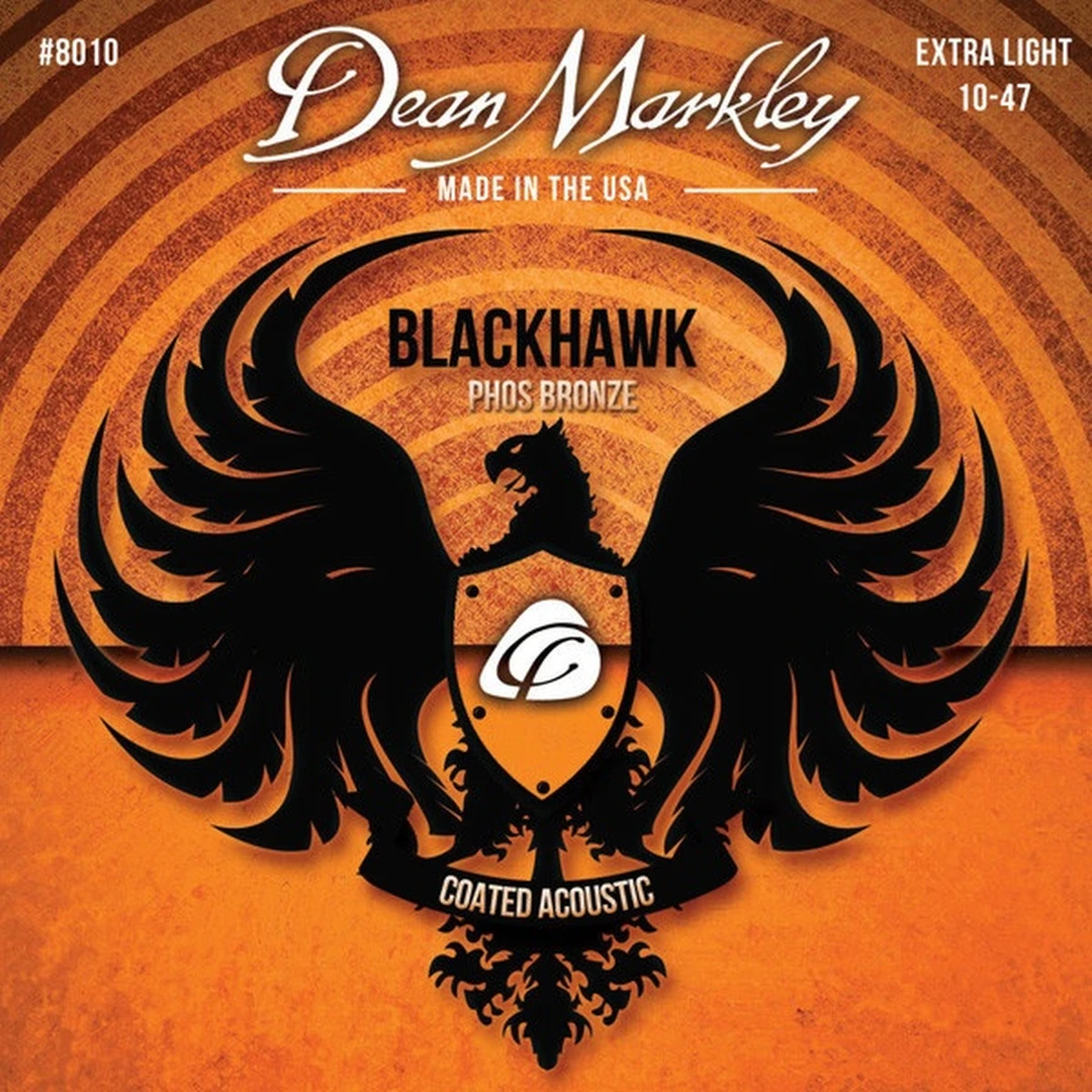 Струны для акустической гитары Dean Markley 8010 Blackhawk Pure Bronze 10-47