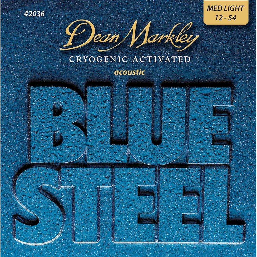 Струны для акустической гитары Dean Markley 2036 Blue Steel ML 12-54