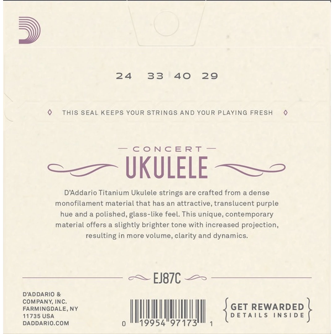 Струны для укулеле D'Addario EJ87C