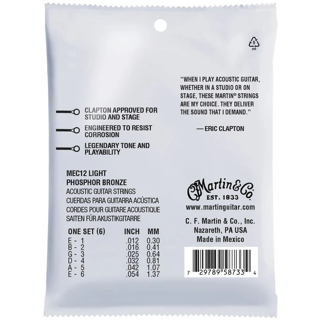 Струны для акустической гитары Martin 41MEC12 12-54