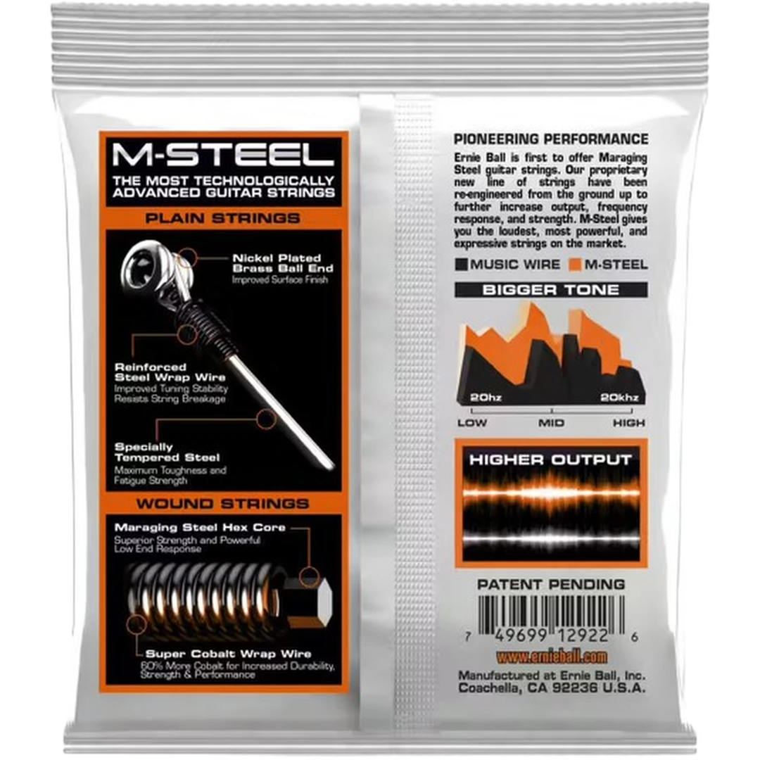 Струны для электрогитары Ernie Ball 2922 M-Steel Slinky 09-46