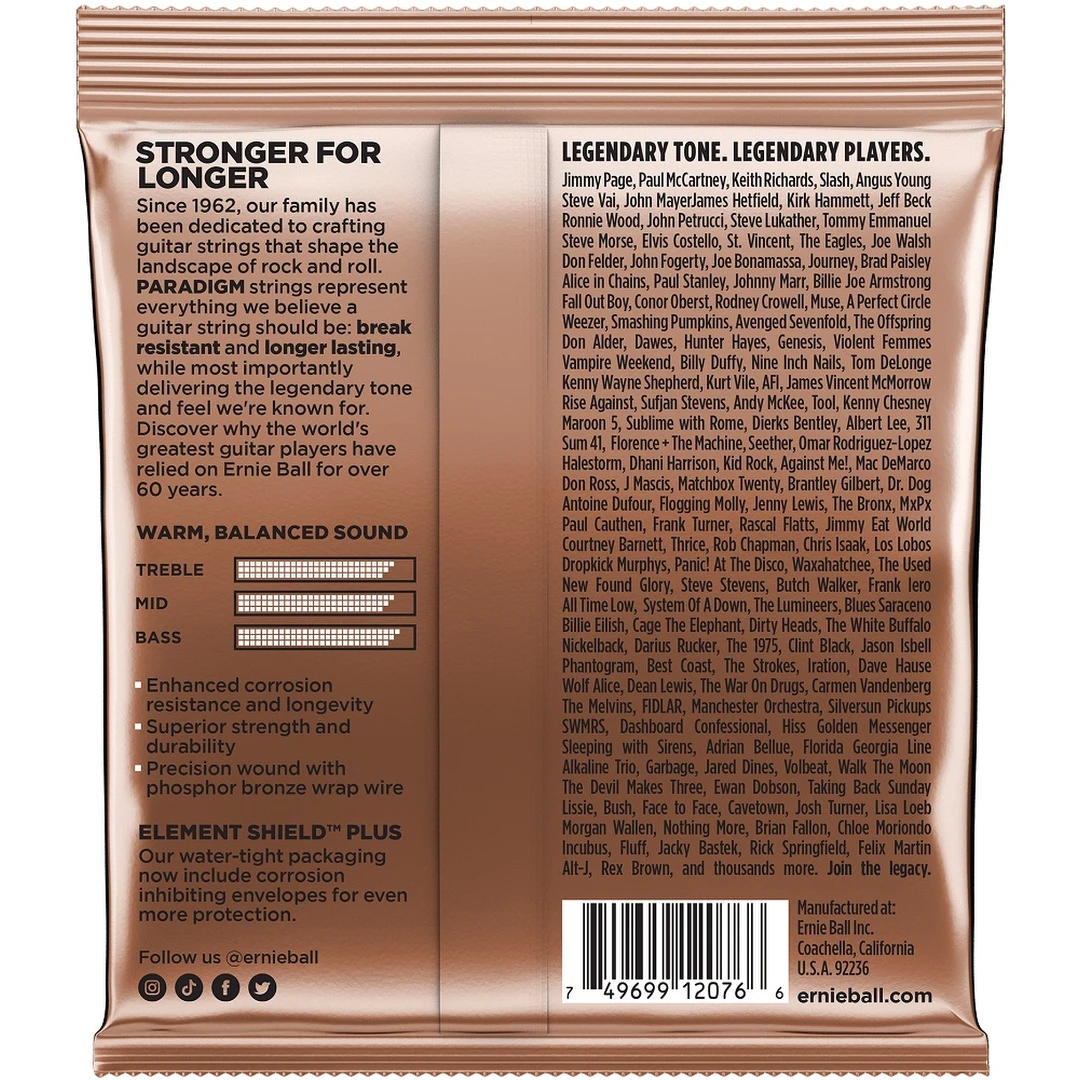 Струны для акустической гитары Ernie Ball 2076 12-54