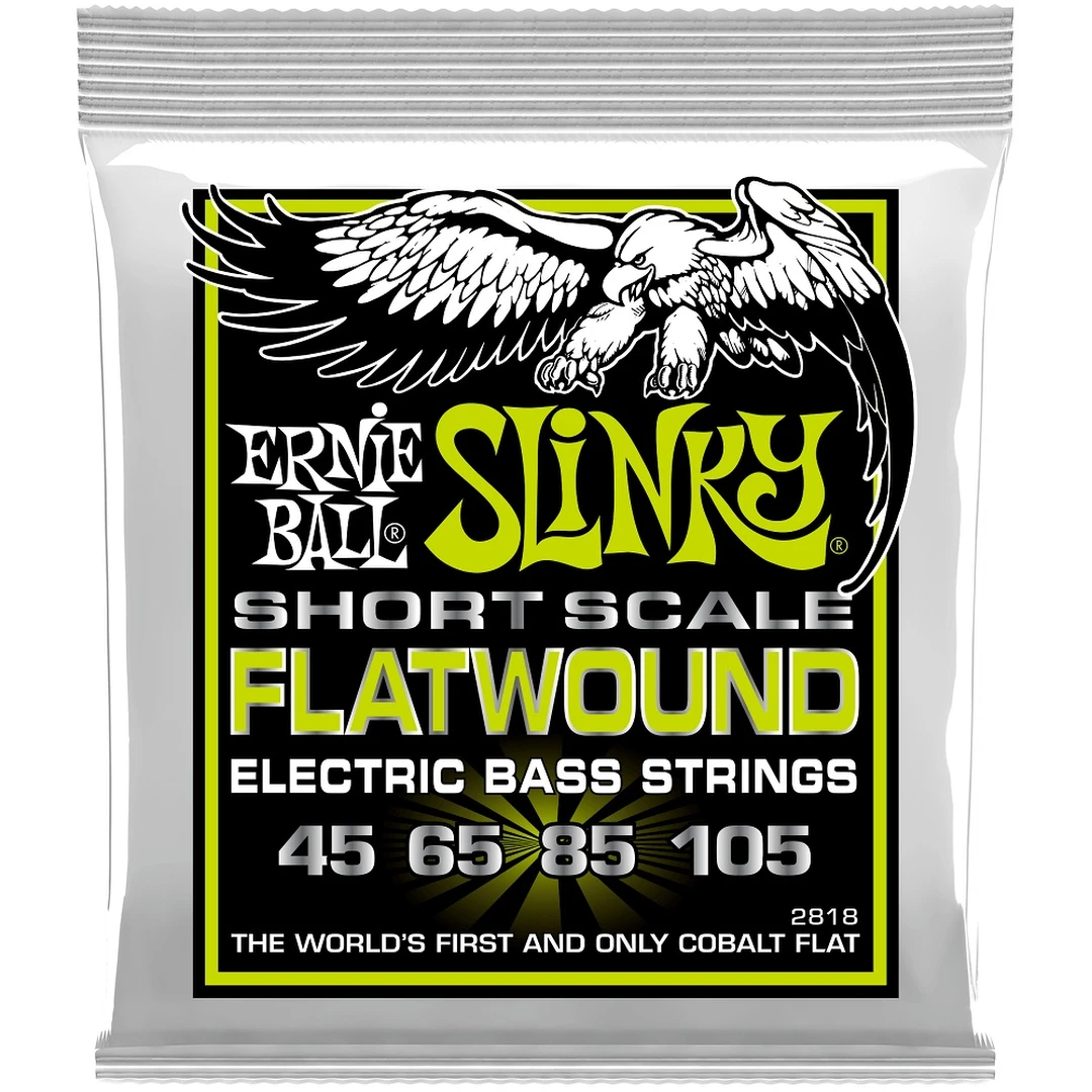 Струны для бас-гитары Ernie Ball 2818 Regular Slinky Flatwound Short Scale 45-105