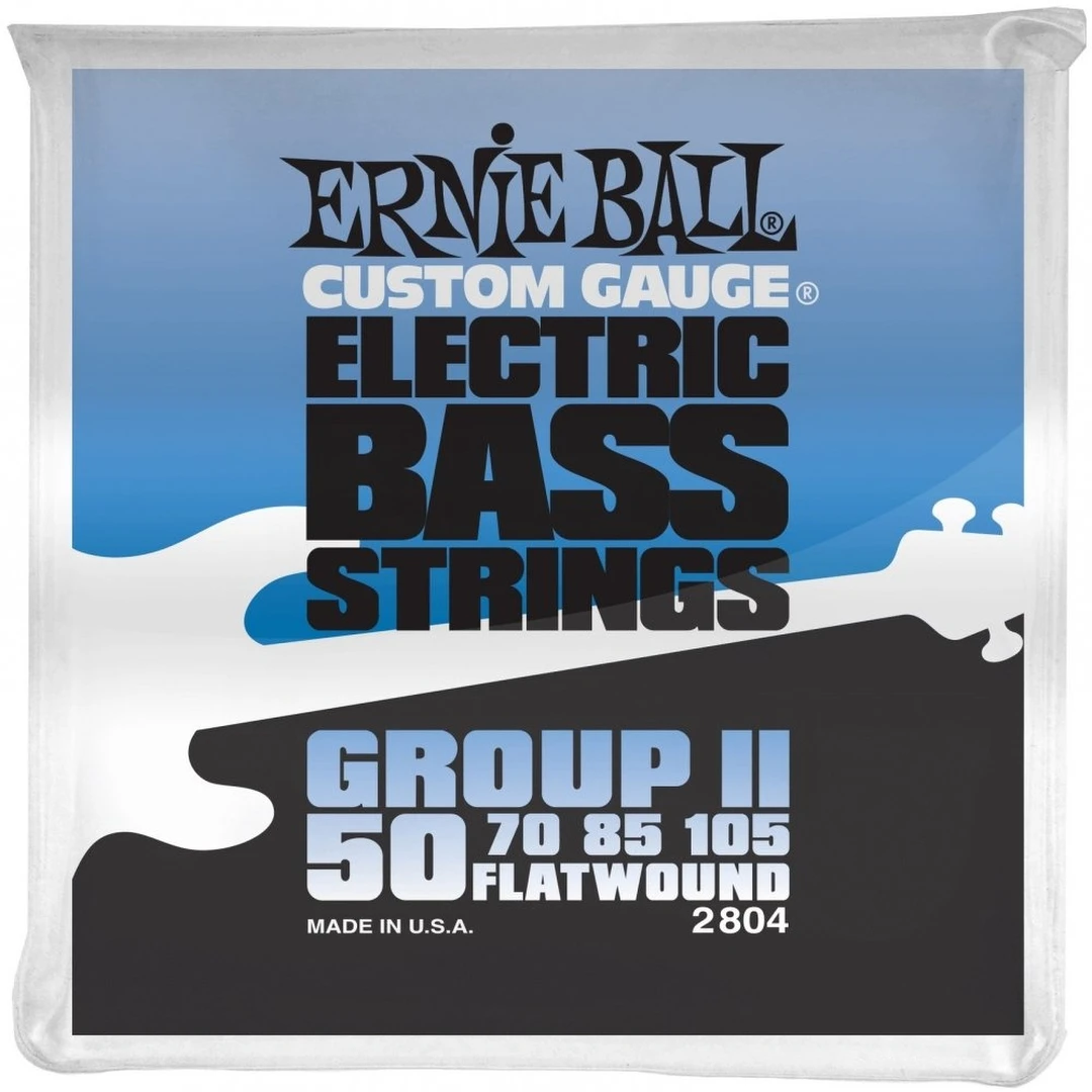 Струны для бас-гитары Ernie Ball 2804 Flat Wound Bass Group II 50-105