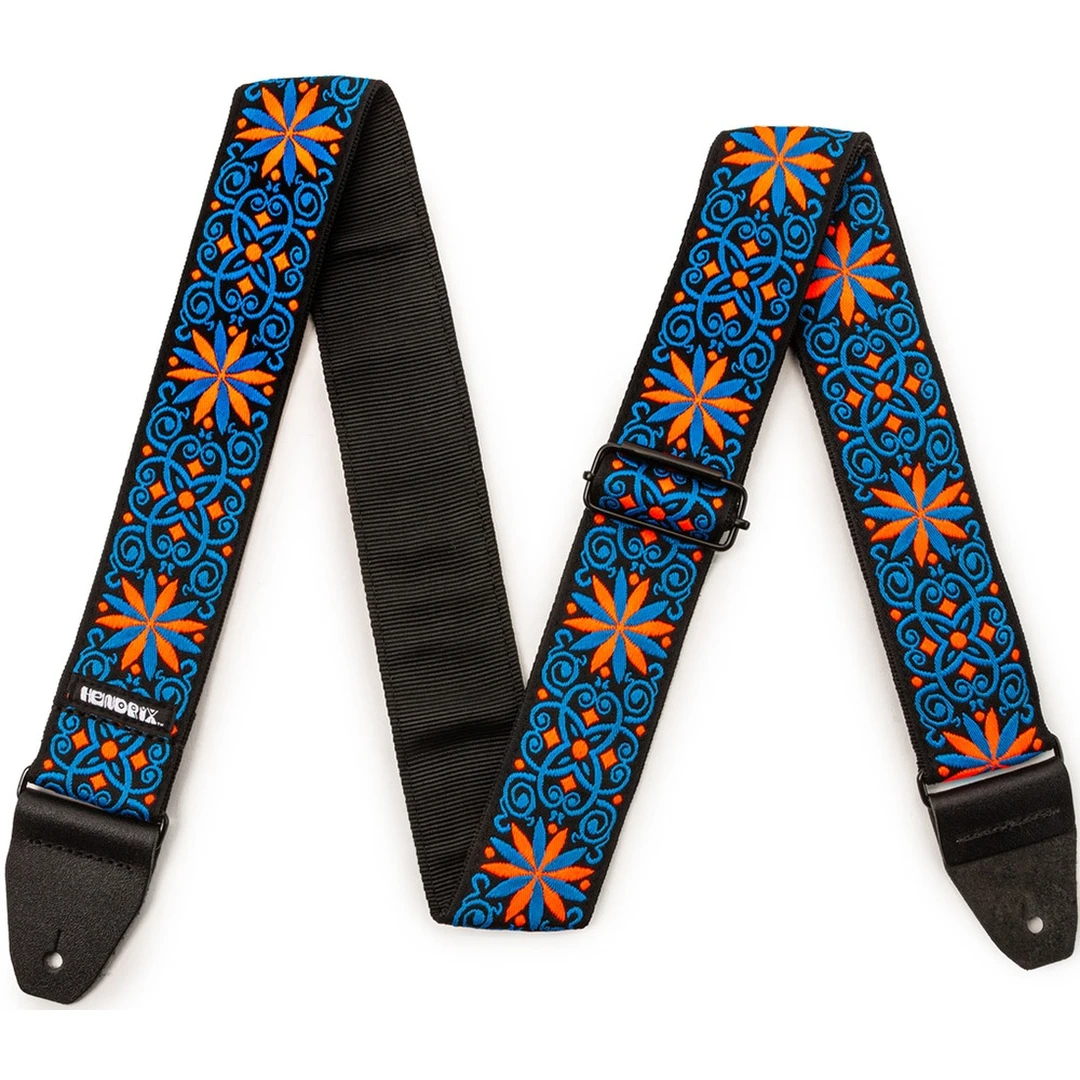 Ремень для гитары Dunlop JH25 Hendrix Blacklight Fillmore Blue