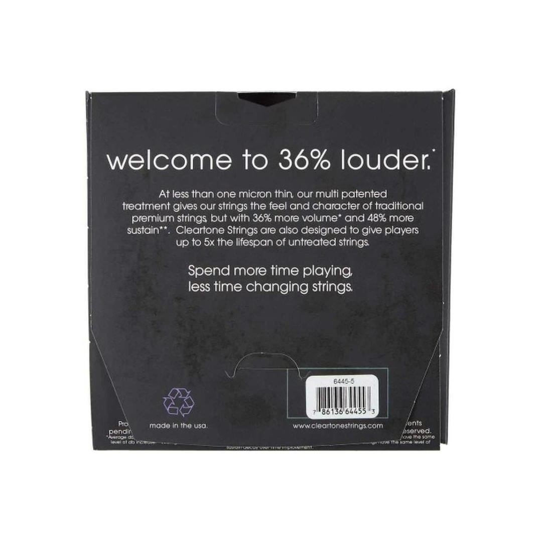 Струны для бас-гитары Cleartone 6445-5 45-130