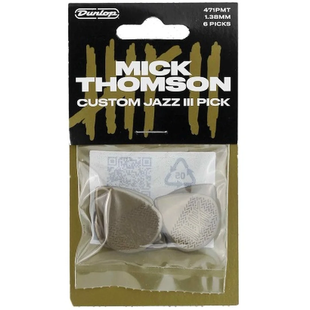 Набор медиаторов Dunlop 471PMT Mick Thomson Custom Jazz III