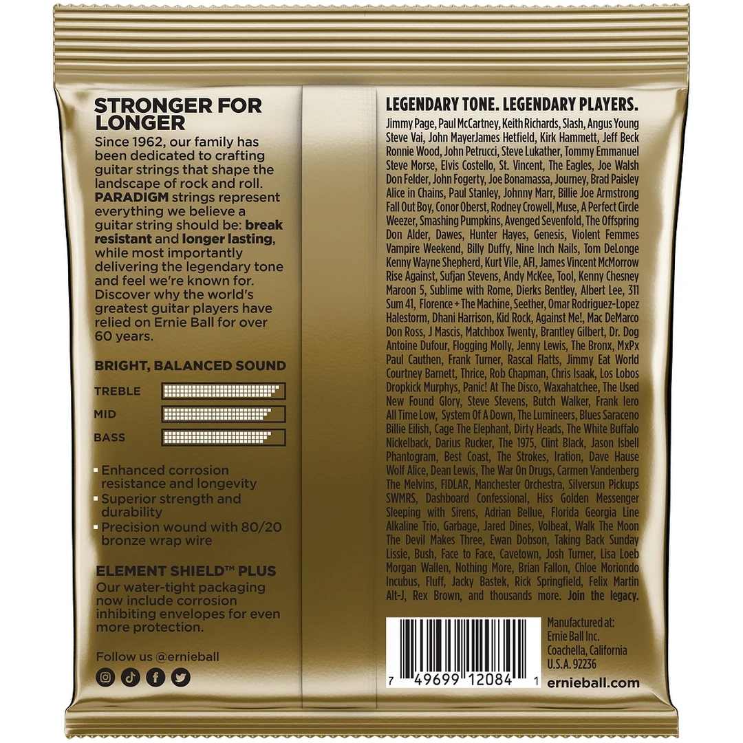 Струны для акустической гитары Ernie Ball 2084 Paradigm 13-56