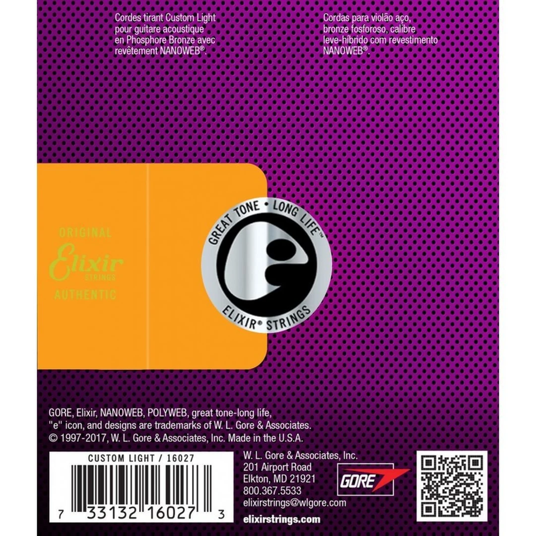 Струны для акустической гитары Elixir 11077 12-56