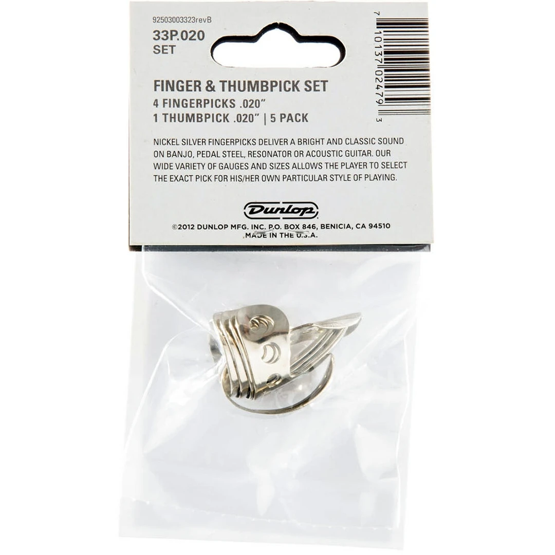 Набор когтей Dunlop 33P.020 Nickel Silver