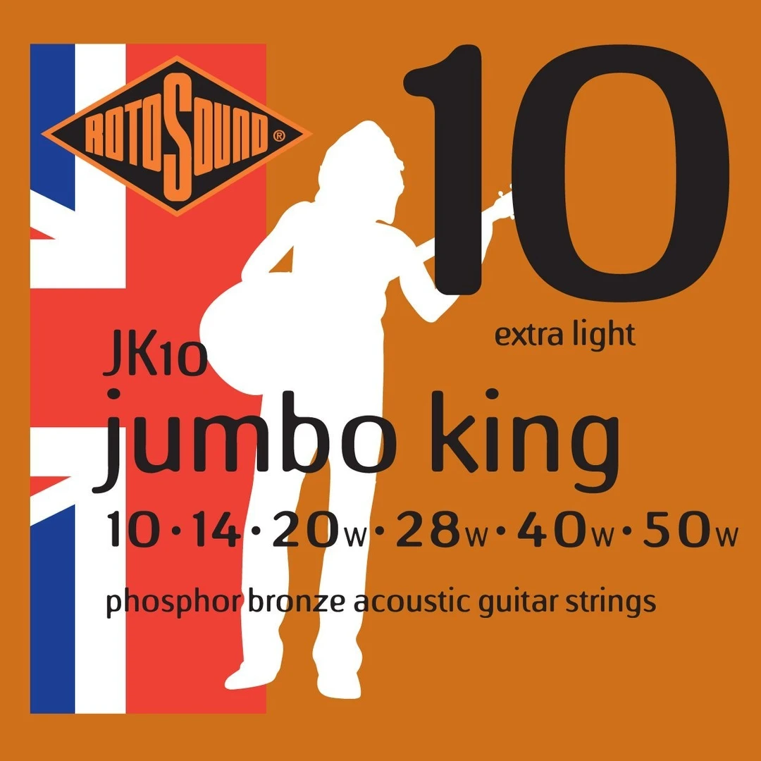 Струны для акустической гитары Rotosound JK10 Strings Phosphor Bronze