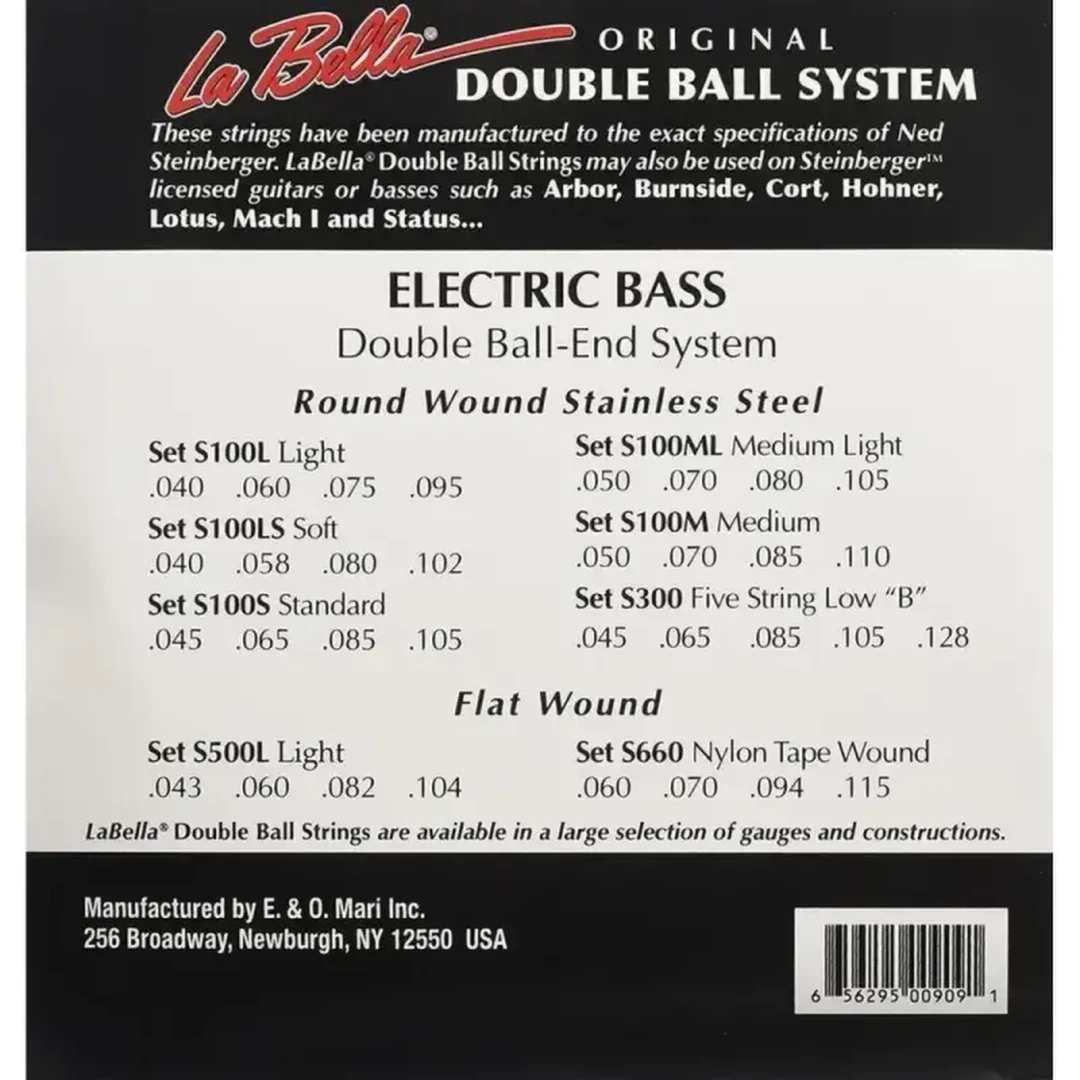 Струны для бас-гитары La Bella S500L 43-104