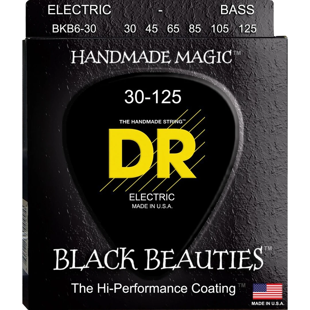 Струны для бас-гитары DR Black Beauties BKB6-30 30-125 6-Strings
