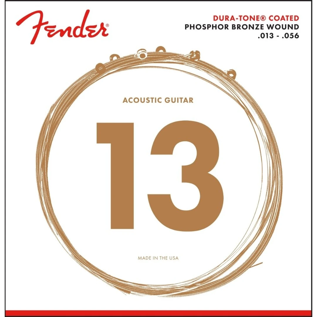 Струны для акустической гитары Fender 860M Phosphor Bronze Coated 13-56