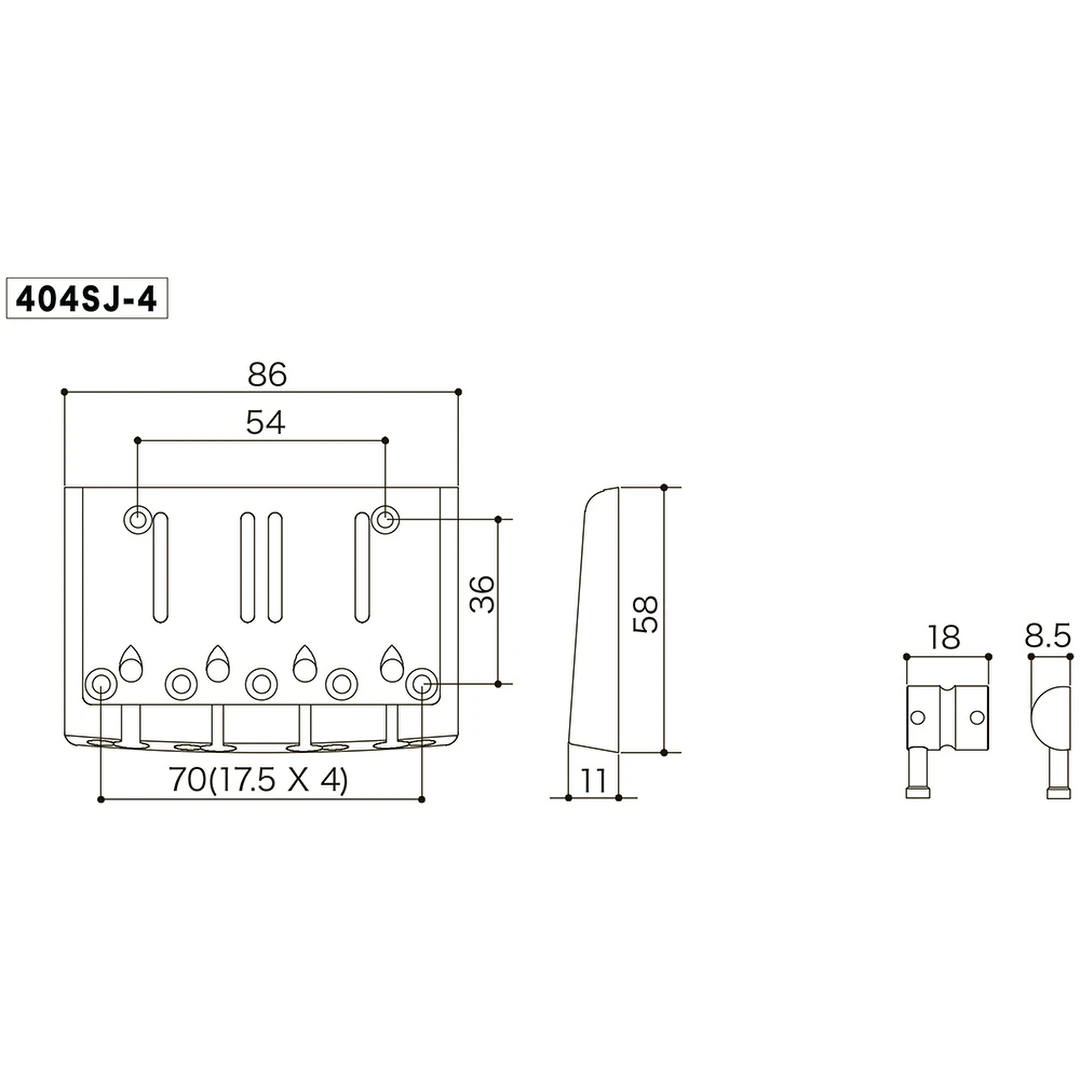 Бридж Gotoh 404SJ-4 B Bass