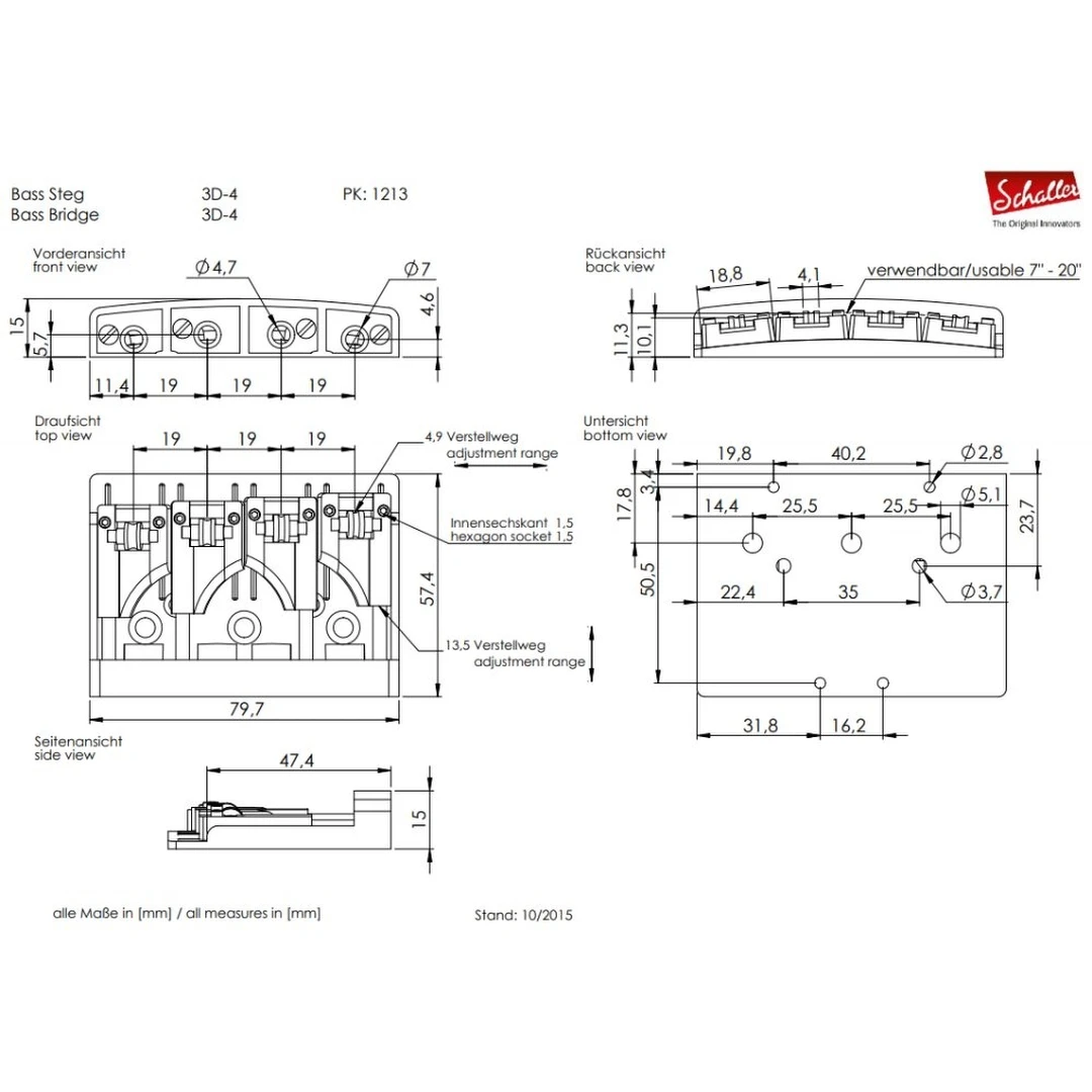Бридж Schaller 3D-4 12130400