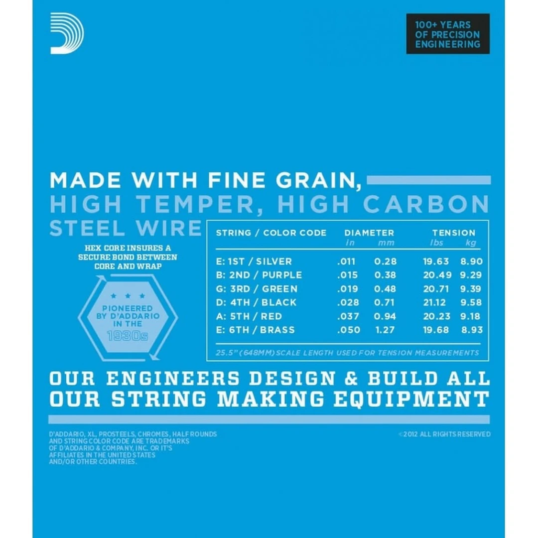 Струны для электрогитары D'Addario EXL115BT