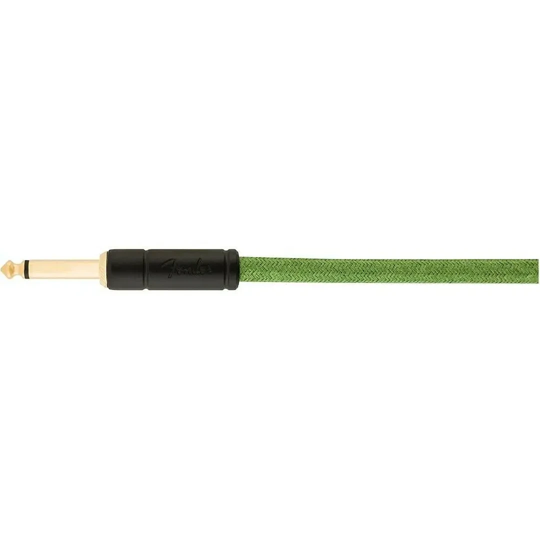 Инструментальный кабель Fender Festival Instrument Cable Straight/Angle 10" Pure Hemp Green