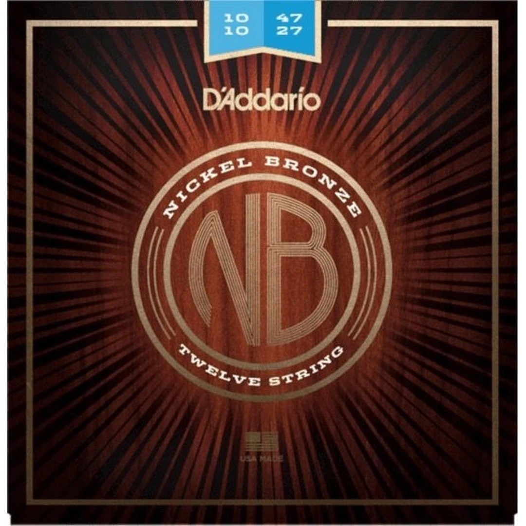 Струны для 12-ти струнной акустической гитары D'addario NB1047-12 10-47