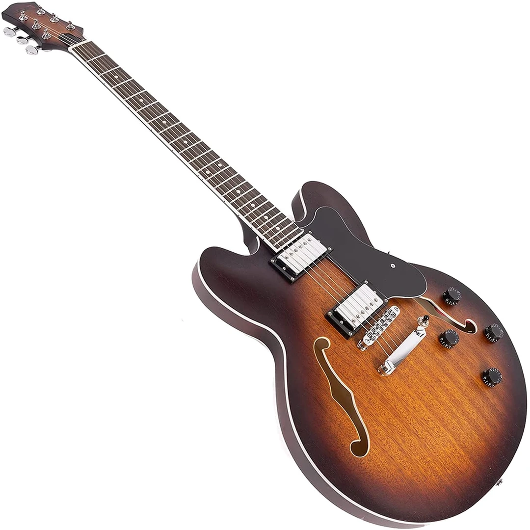 Полуакустическая гитара Eart E-335 Brown Sunburst