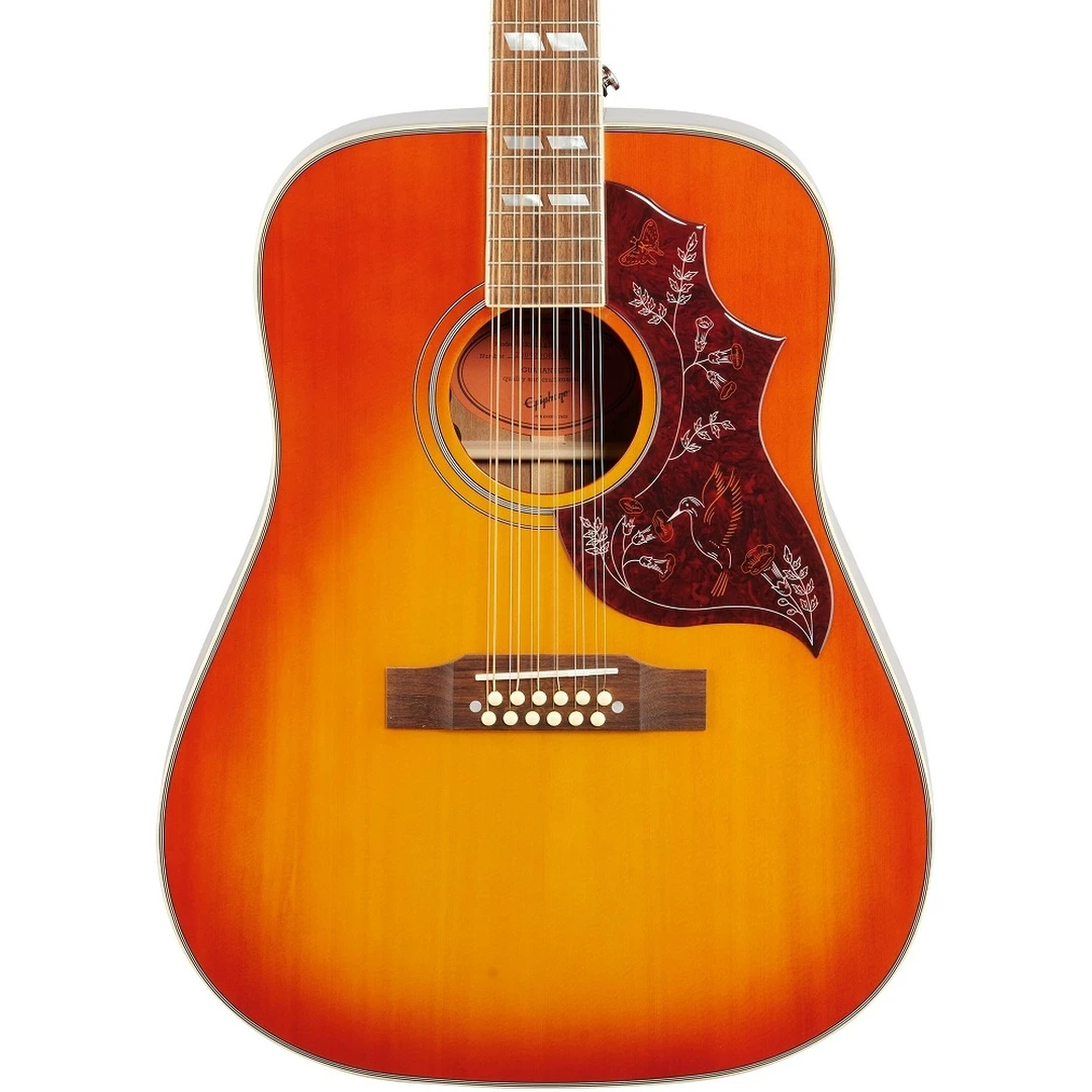 12-струнная электроакустическая гитара Epiphone Hummingbird 12-String Aged Cherry Sunburst