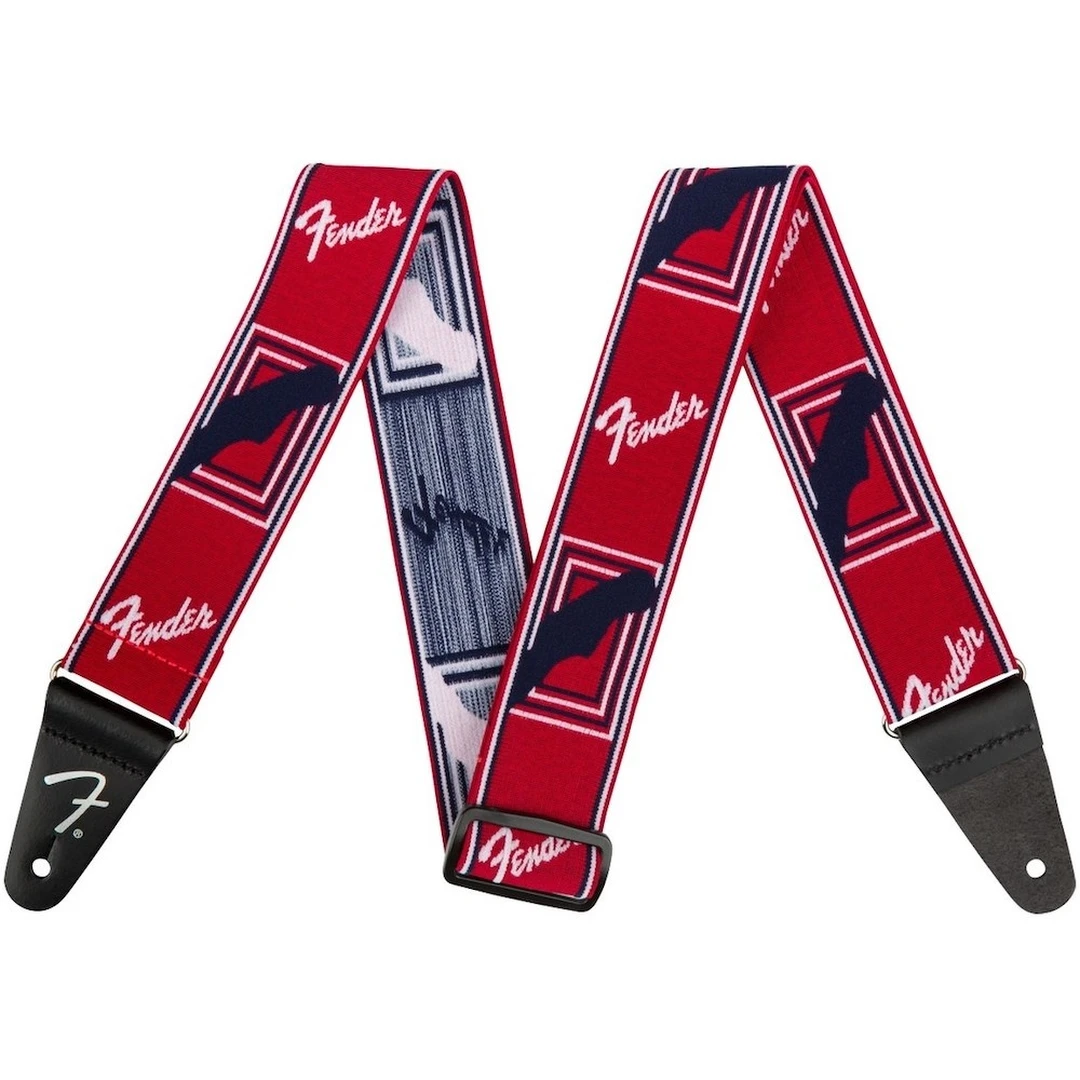 Ремень для гитары Fender WeighLess Monogram Strap Red/White/Blue