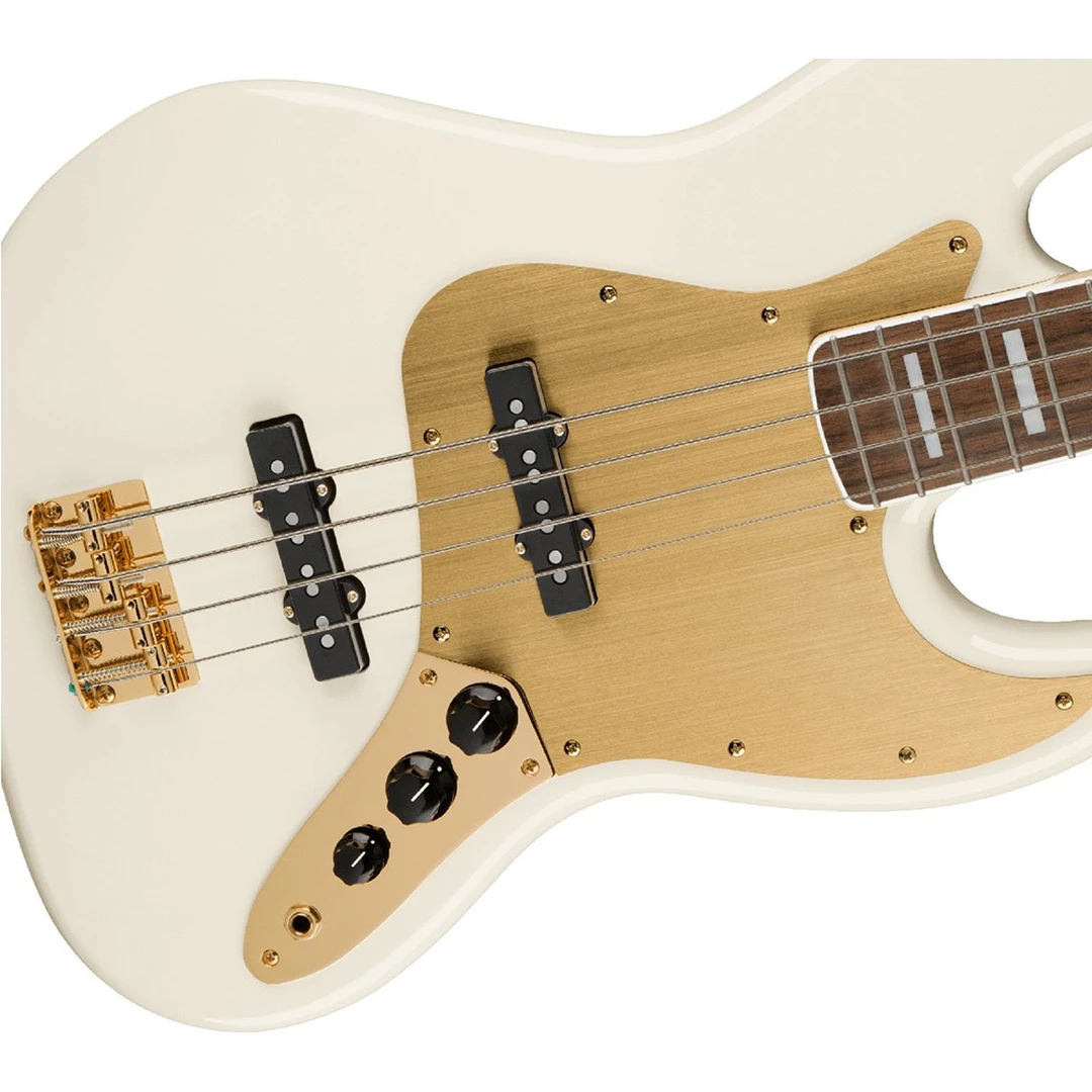 Бас-гитара Fender Squier 40th Anniversary Jazz Bass Gold Edition LRL Olympic White