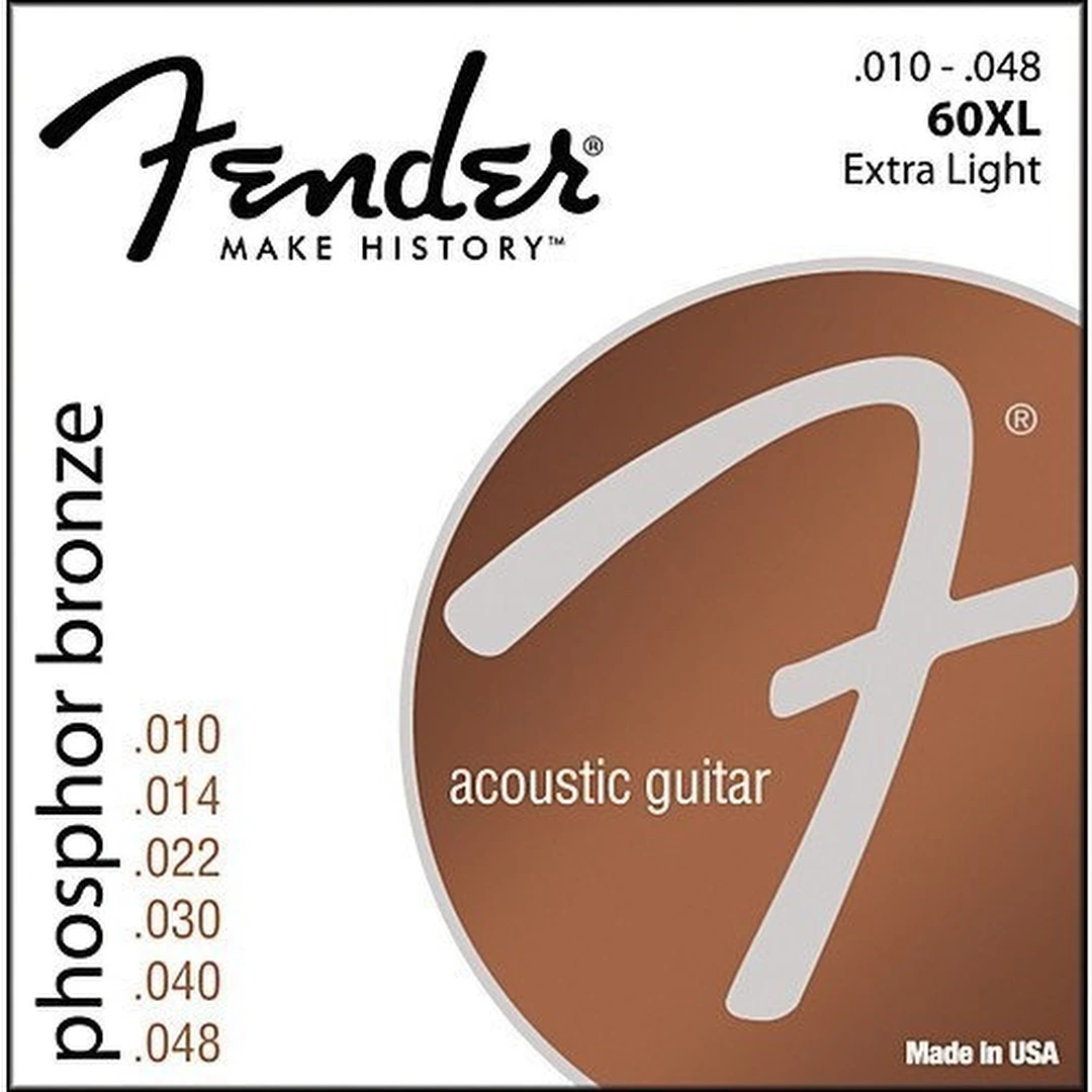 Струны для акустической гитары Fender 60XL Phosphor Bronze Ball 10-48