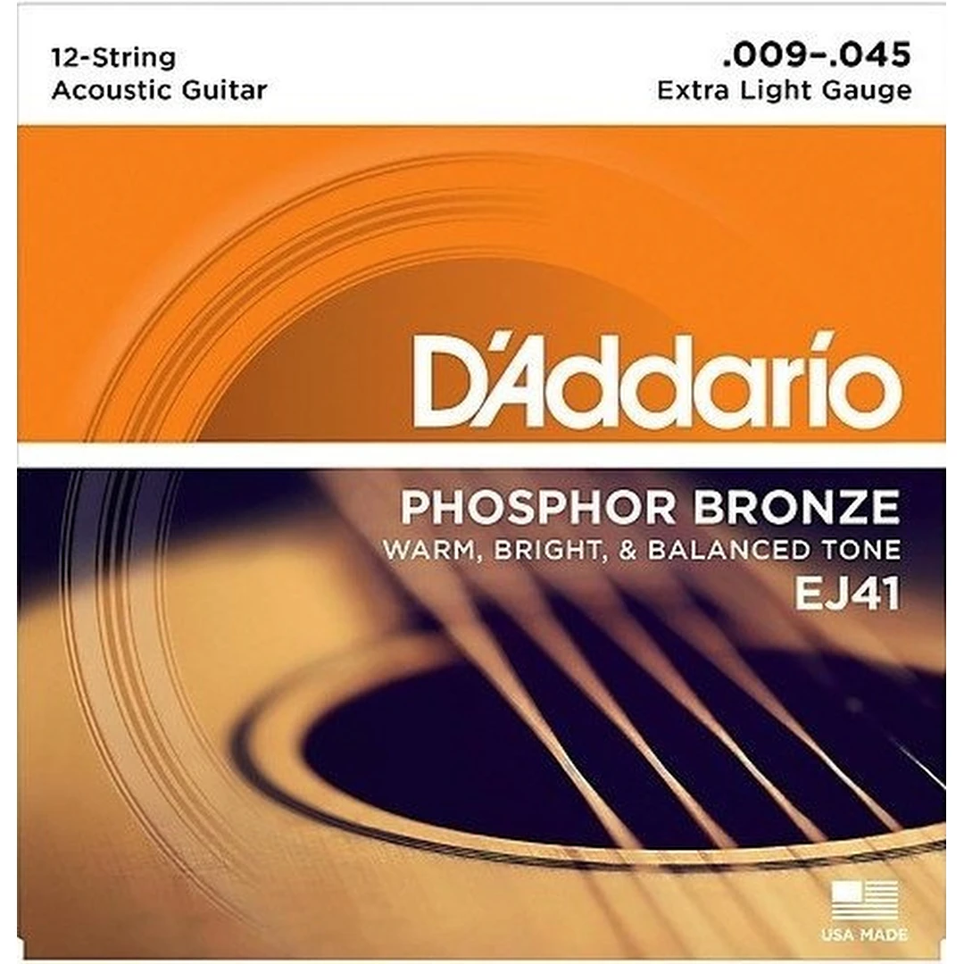 Струны для 12-ти струнной акустической гитары D’Addario EJ41 09-45