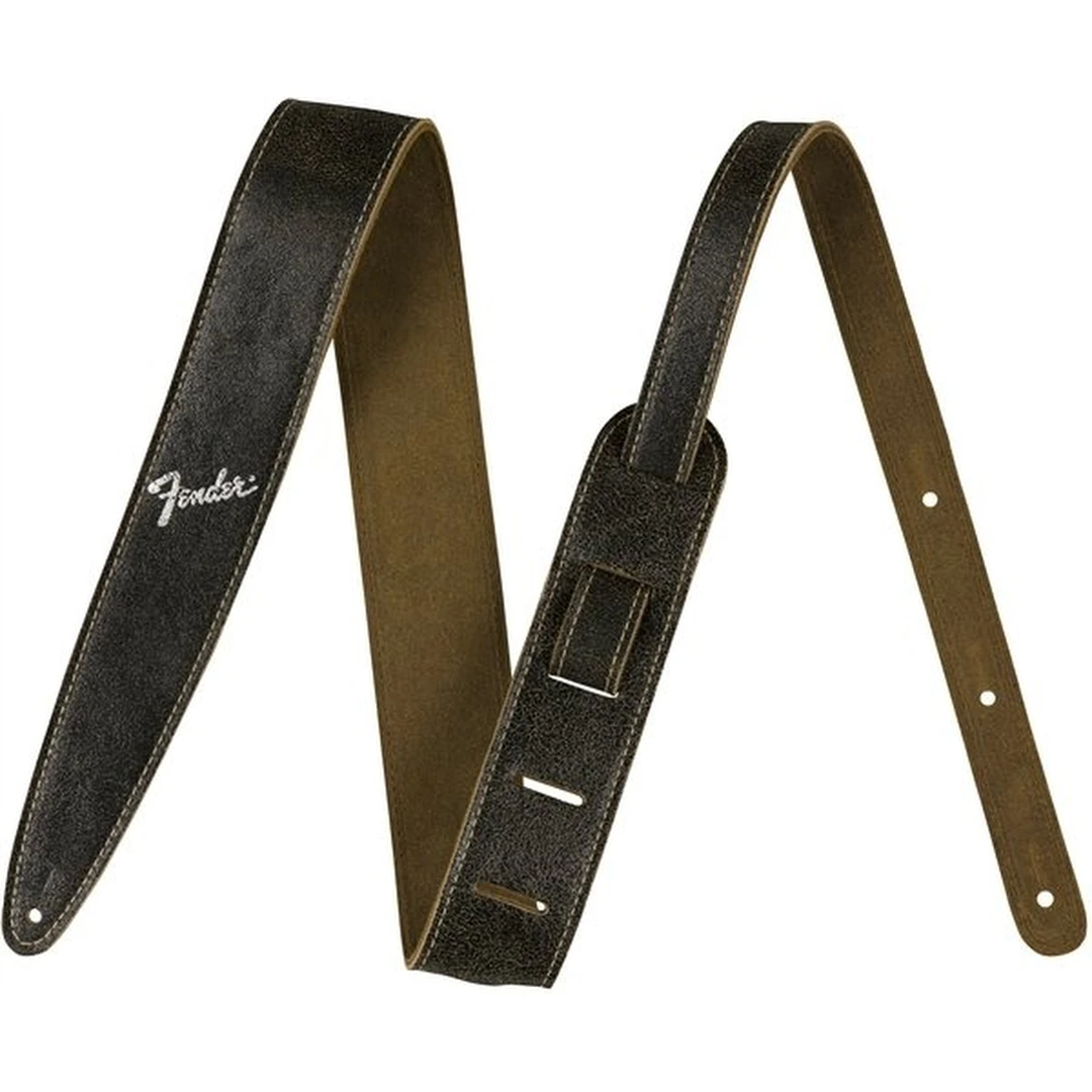 Ремень для гитары Fender 2" Distressed Leather Strap Black