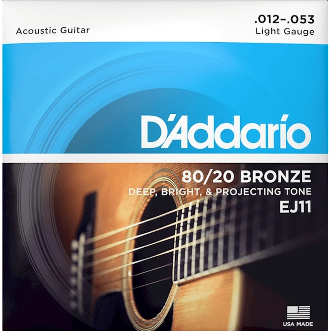 Струны для акустической гитары D'Addario EJ11 12-53