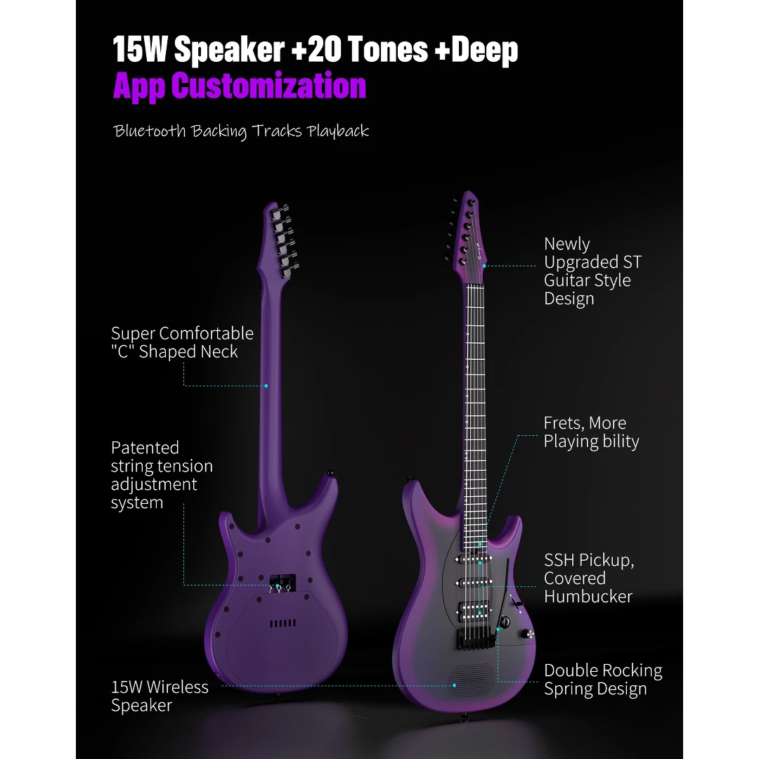 Смарт электрогитара Enya Inspire/PL + набор аксессуаров