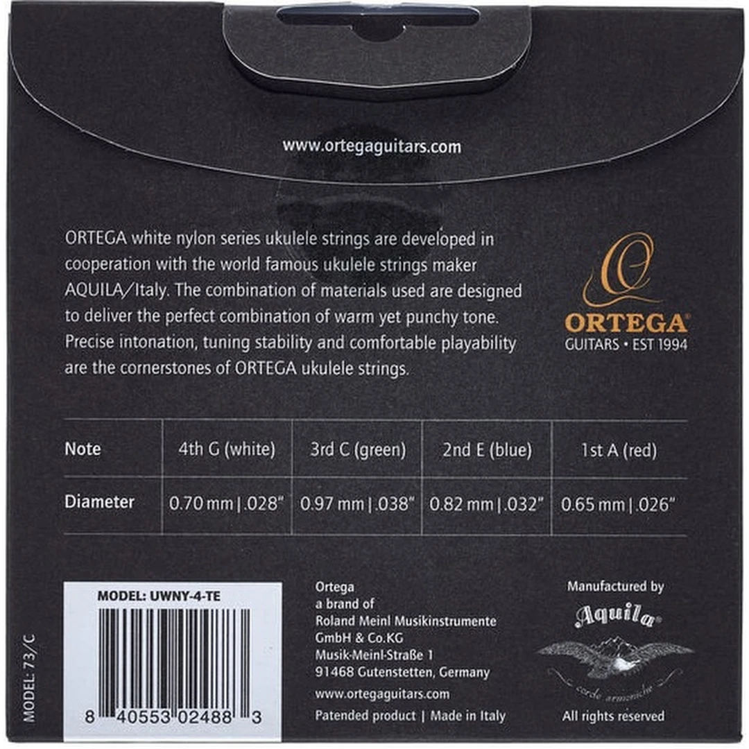 Струны для укулеле Ortega UWNY-4-TE