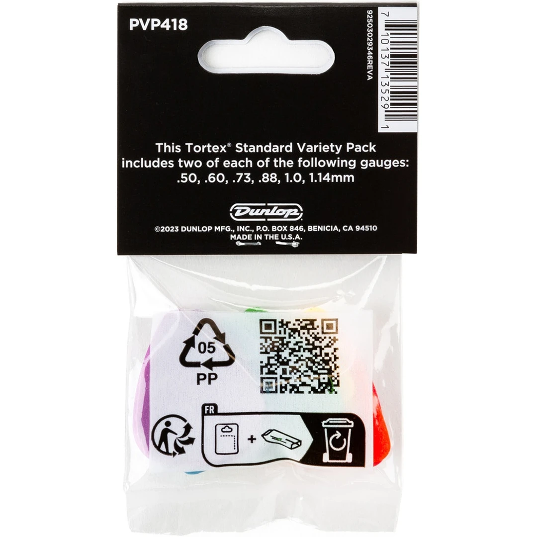 Набор медиаторов Dunlop PVP418 Tortex Standard Pick Variety Pack