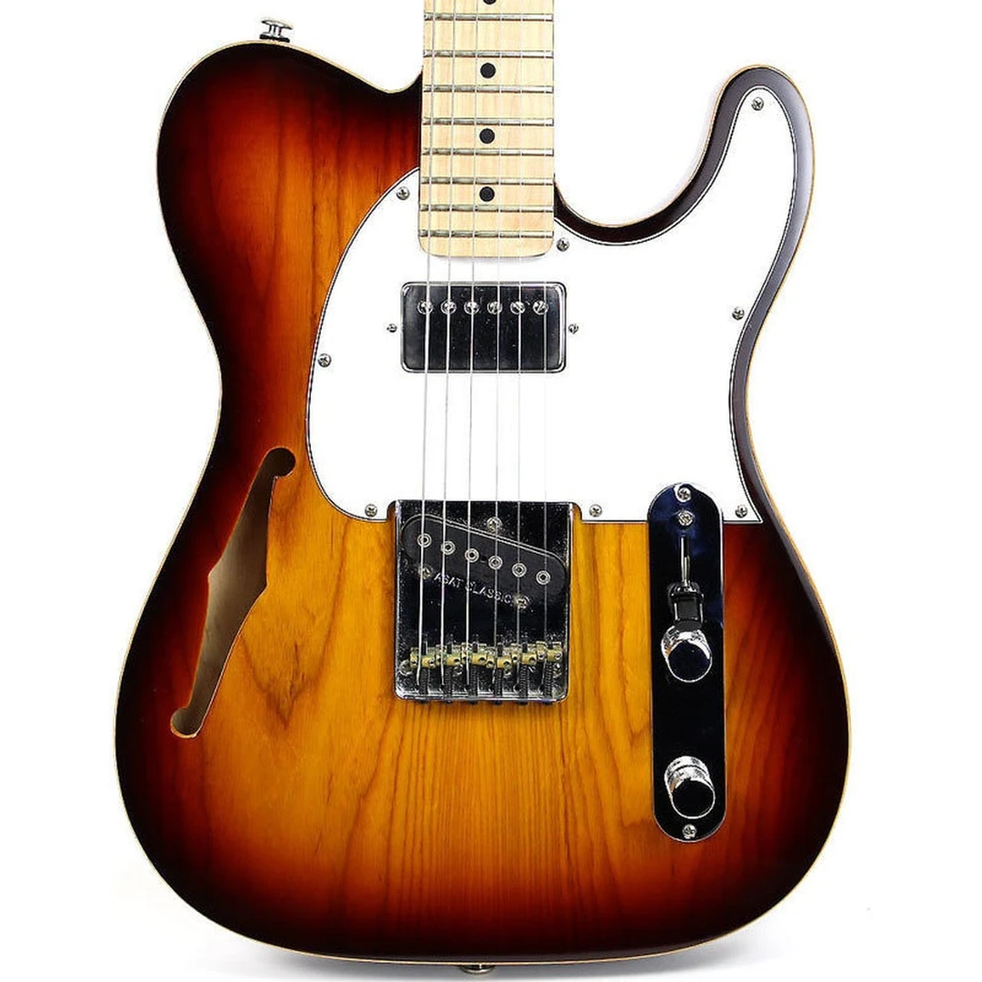 Полуакустическая гитара G&L ASAT Classic Bluesboy Semi-Hollow 3-Tone Sunburst MP