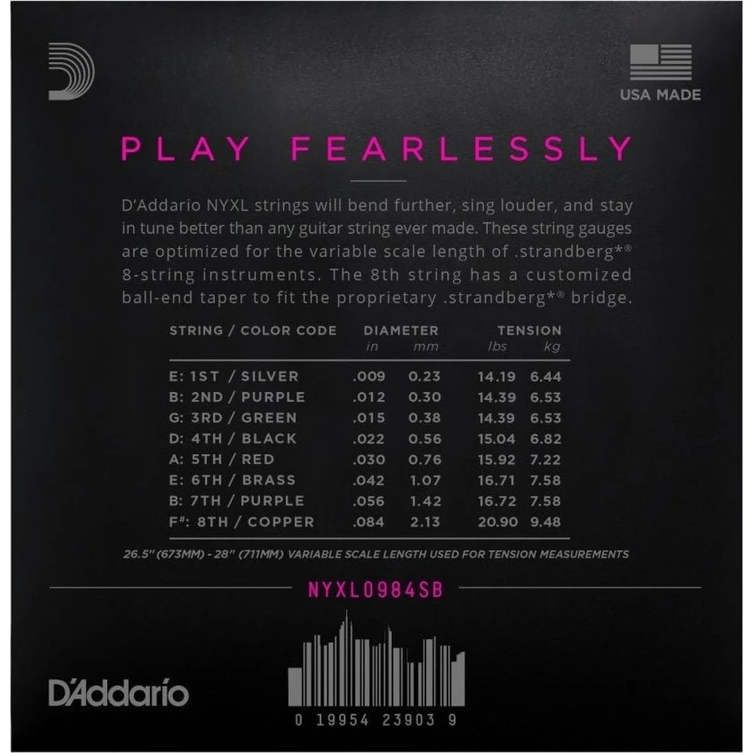 Струны для электрогитары D'Addario NYXL0984SB 9-84