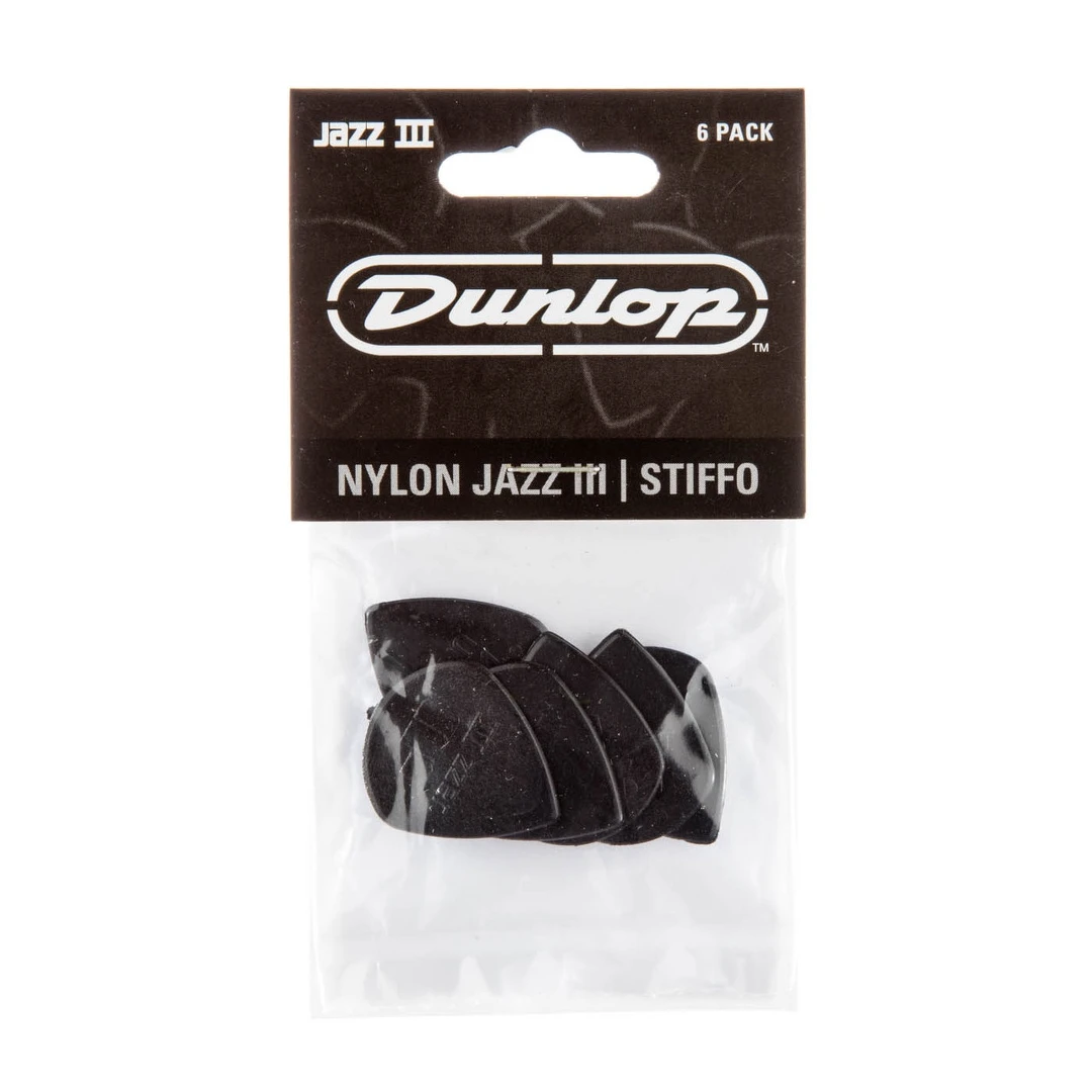 Набор медиаторов Dunlop 47P3S Black Stiffo Nylon Jazz III