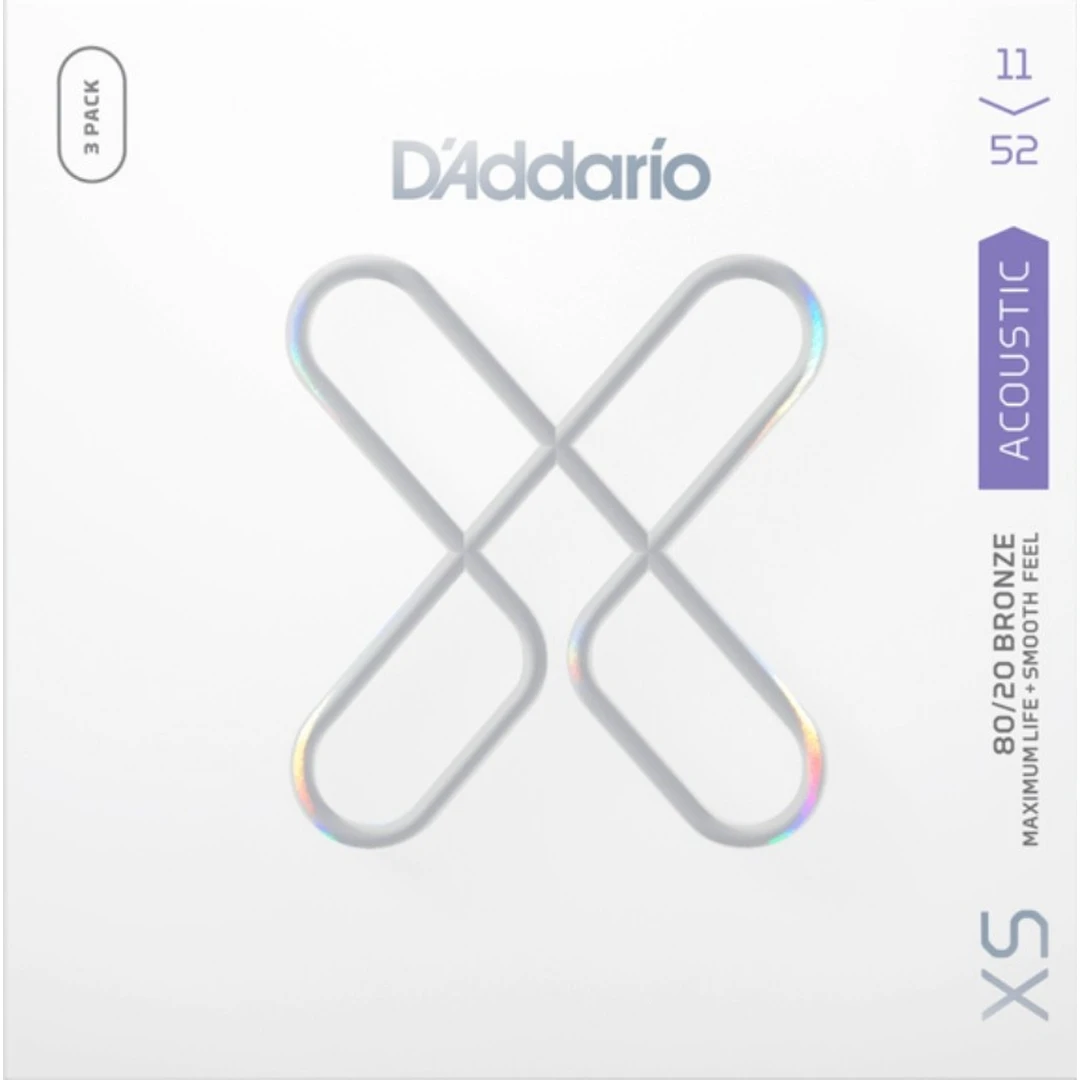Струны для акустической гитары D'Addario XSABR1152-3P 11-52