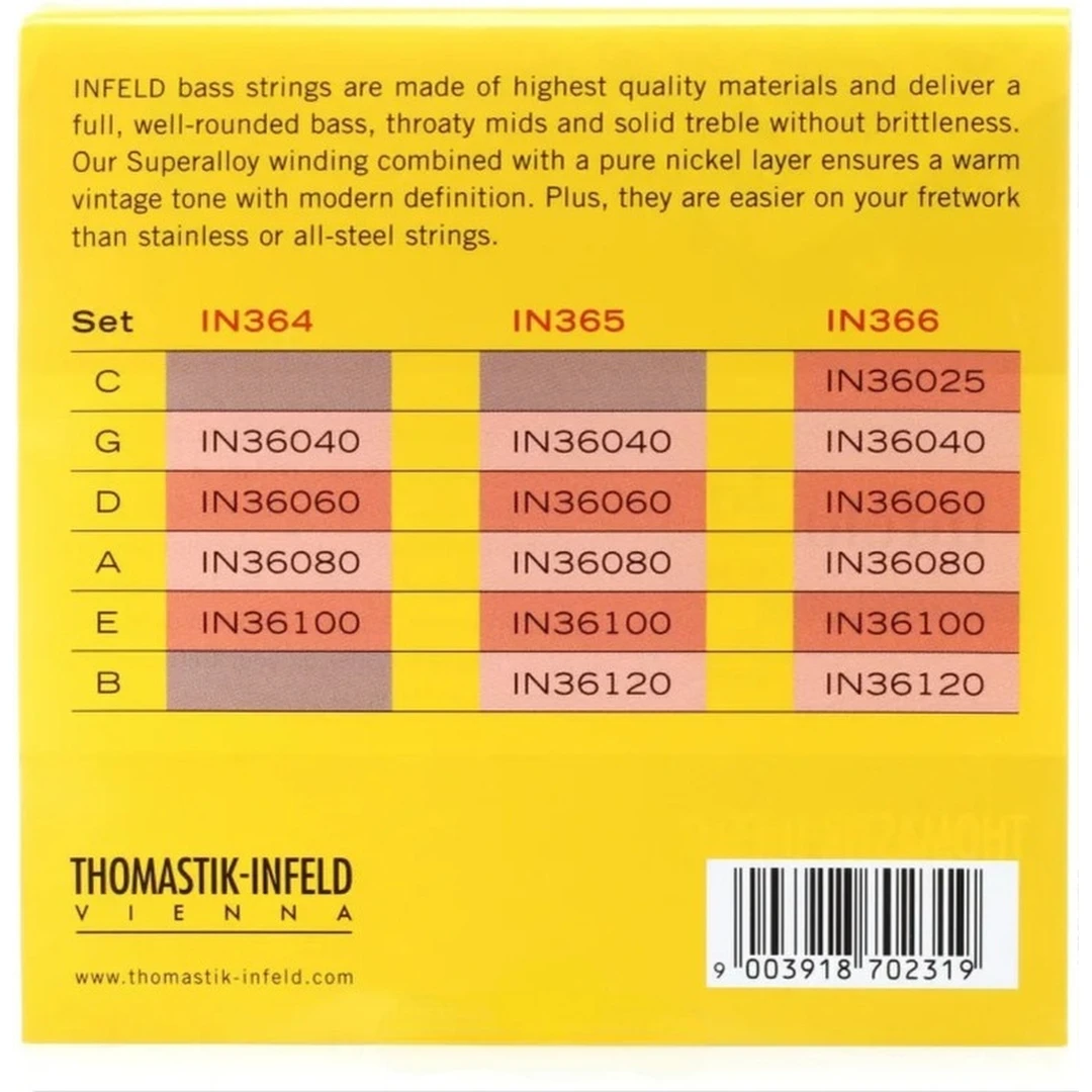 Струны для бас-гитары Thomastik IN365 40-120