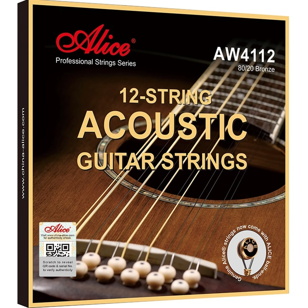 Струны для 12-ти струнной акустической гитары Alice AW4112-L