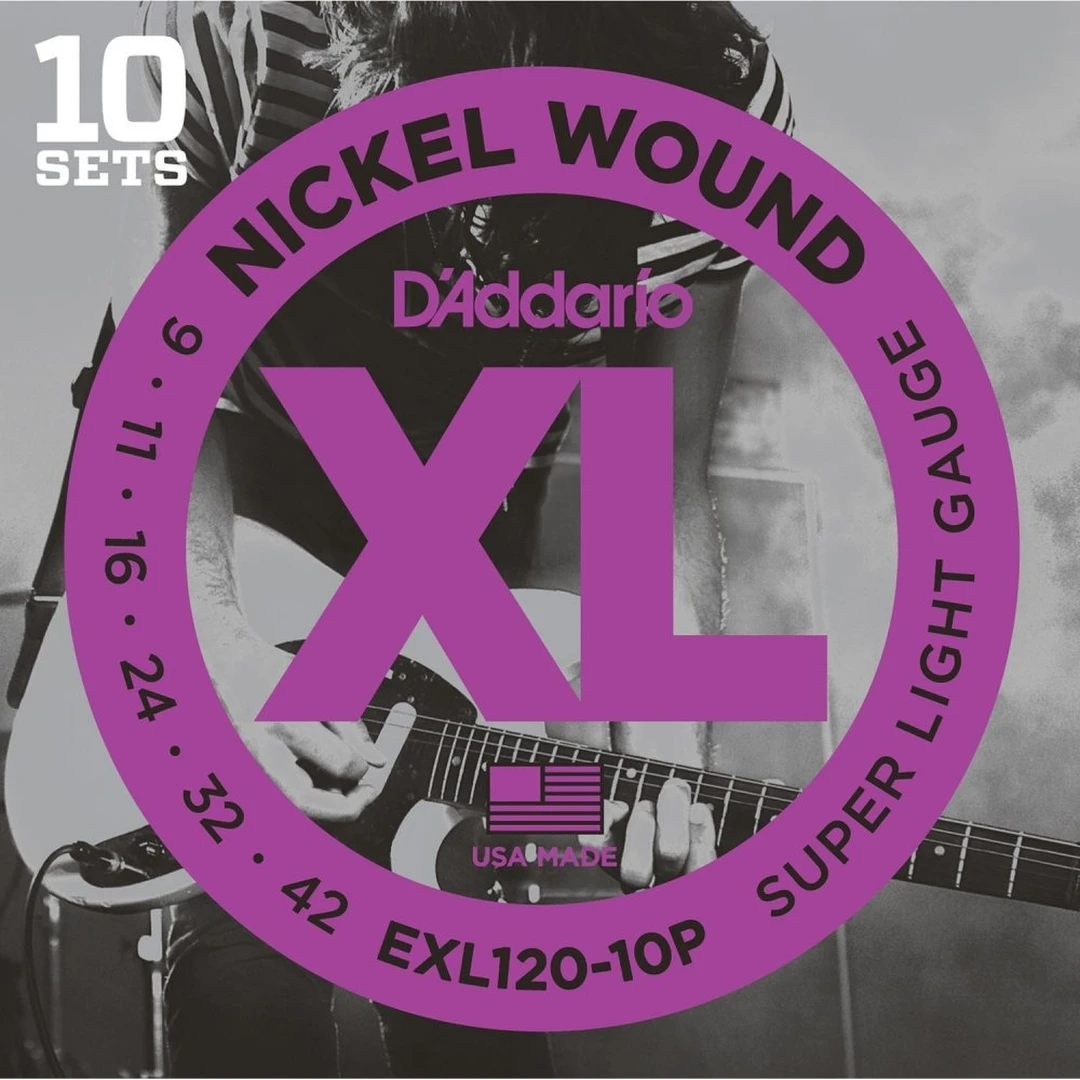 Струны для электрогитары D’Addario EXL120-10P 9-42