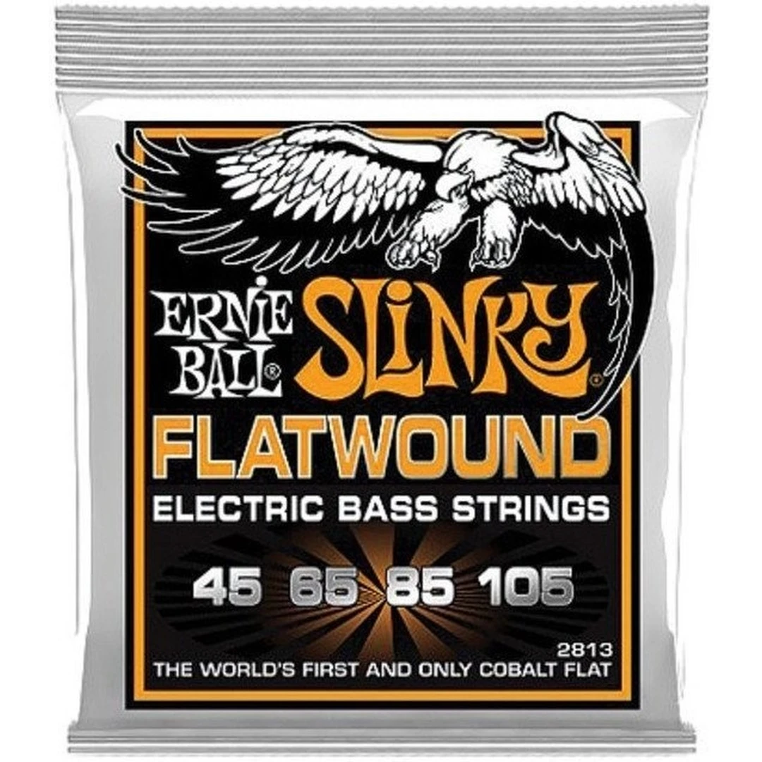 Струны для бас-гитары Ernie Ball 2813 Hybrid Slinky Flatwound Bass 45-105