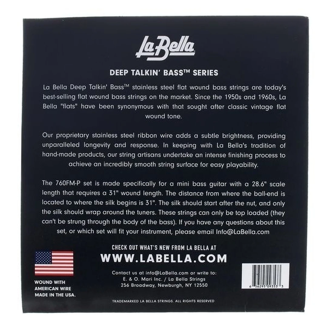 Струны для бас-гитары La Bella 760FM 49-109